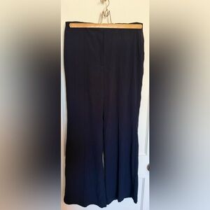 Elegant Navy Wide Leg Women's Pants